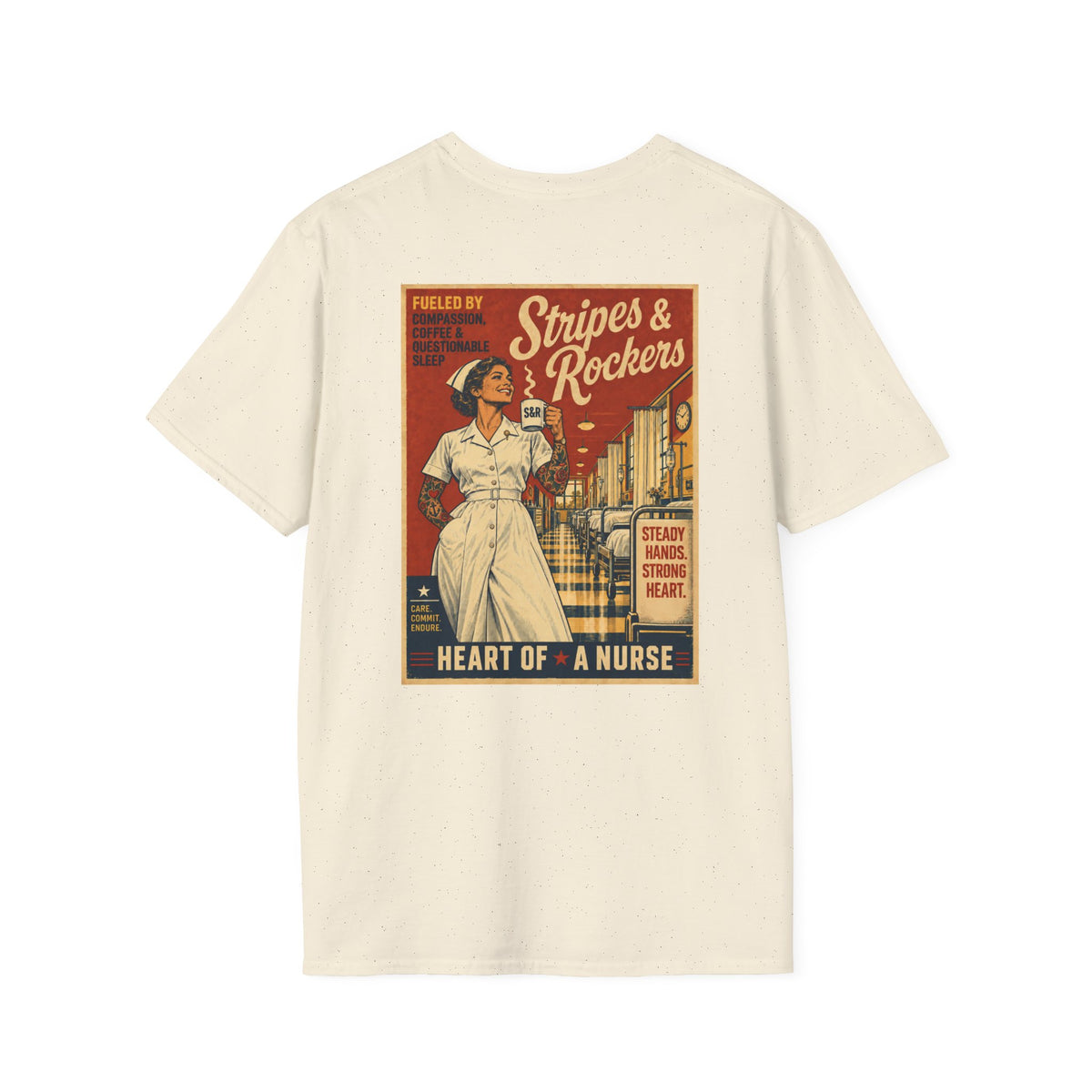 S&R Heart of a Nurse Vintage Tattoo Tee