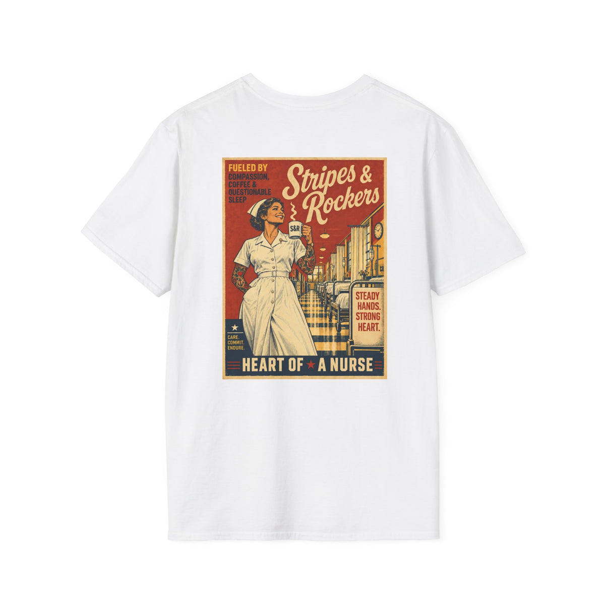 S&R Heart of a Nurse Vintage Tattoo Tee