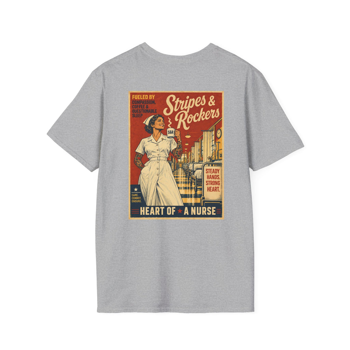 S&R Heart of a Nurse Vintage Tattoo Tee